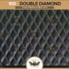 100 Digital Stitching Double Diamond Orange Stitching on Black Vinyl