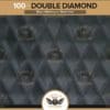 100 Digital Stitching Double Diamond Black Stitching on Black Vinyl