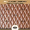 100 Digital Stitching Double Diamond Gold Stitching on Tan Vinyl
