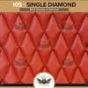 105 Cruzn Digital Stitching Single Diamond Black Stitching Red Vinyl