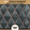 105 Digital Stitching Single Diamond Red Stitching on Black Suede