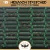 110 Digital Inserts Hexagon Stretched Double Stitched Green Black Vinyl