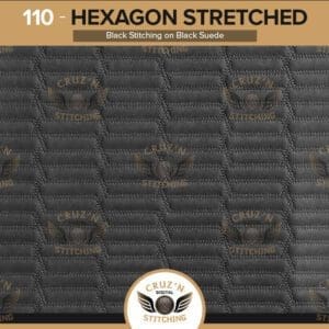 110 Digital Inserts Hexagon Stretched Double Stitched Black Vinyl