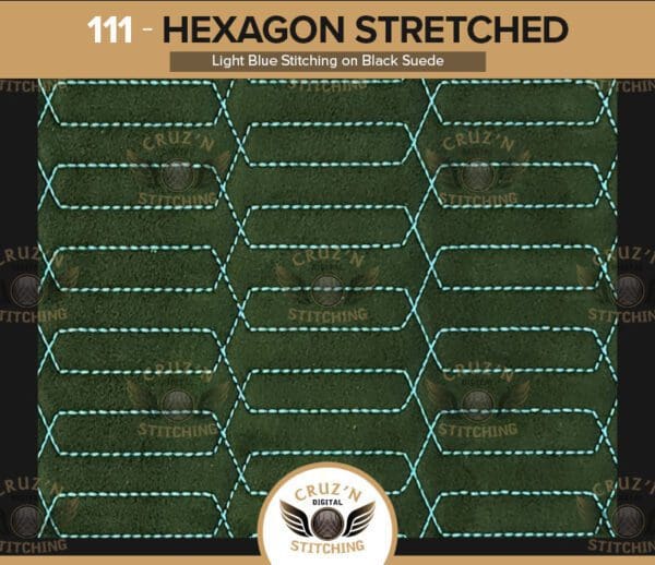 111 Digital Inserts Hexagon Stretched Single Stitched
