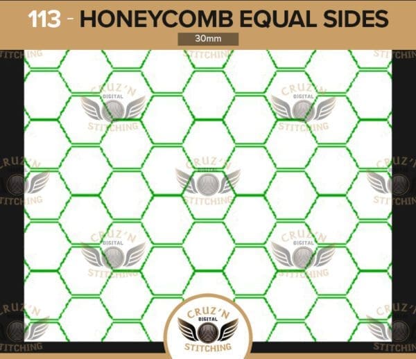 113 Cruzn Digital Stitching Honeycomb Equal Sides 30mm