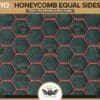 113 Cruzn Digital Stitching Honeycomb Red Stitching Black Suede Equal Sides 30mm
