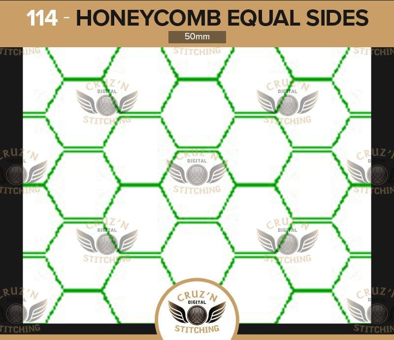 114 Cruzn Digital Stitching Honeycomb Equal Sides 50mm