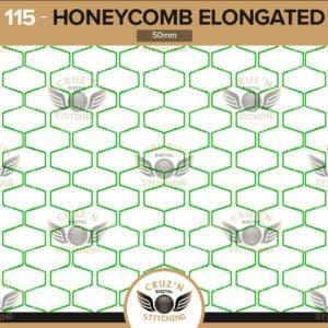 115 Cruzn Digital Stitching Honeycomb Elongated 50mm
