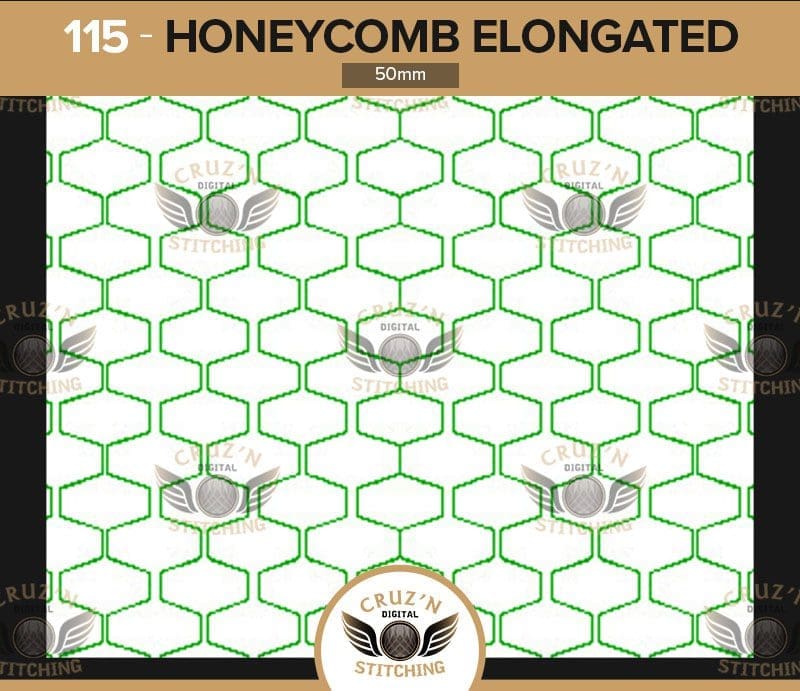 115 Cruzn Digital Stitching Honeycomb Elongated 50mm