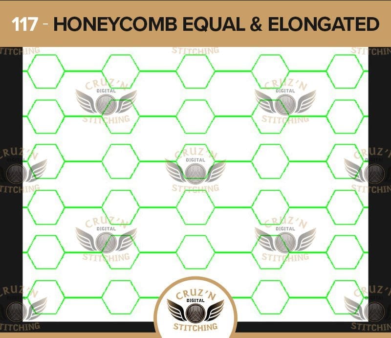 117 Cruzn Digital Stitching Honeycomb Equal and Elongated
