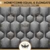 118 Cruzn Digital Stitching Honeycomb Equal and Elongated Black Vinyl Black Stitching Vertical