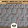118 Cruzn Digital Stitching Honeycomb Equal and Elongated Grey Vinyl Red Stitching Vertical