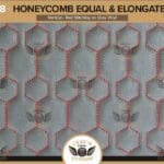 118 Cruzn Digital Stitching Honeycomb Equal and Elongated Grey Vinyl Red Stitching Vertical