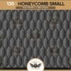 130 Digital Stitching Honeycomb Small Black Stitching on Black Suede