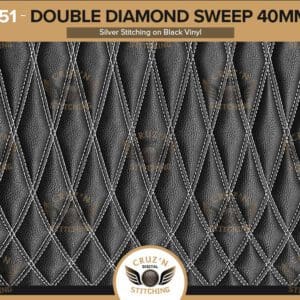 151 Cruzn Digital Inserts Double Diamond Sweep Small Silver on black 40mm