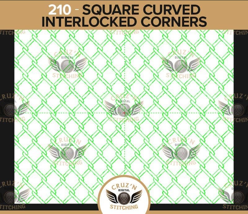 210 Cruzn Digital Stitching Square Curved Interlocked Corners