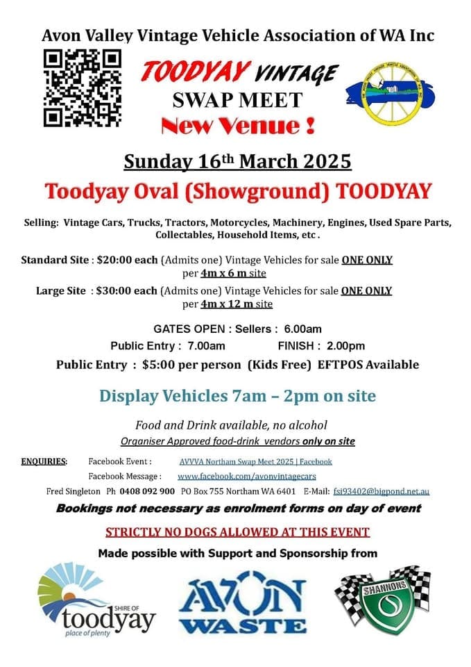 AVVVA Annual Vintage Swap Meet - Car and Motorcycle Events WA