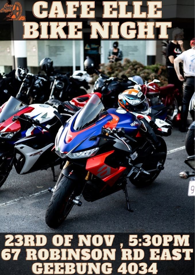 Bike Night At CAFE ELLE Brisbane