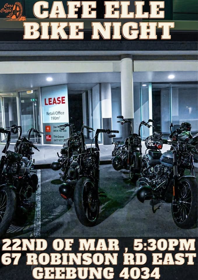 Bike Night At CAFE ELLE - Motorcycle Events QLD