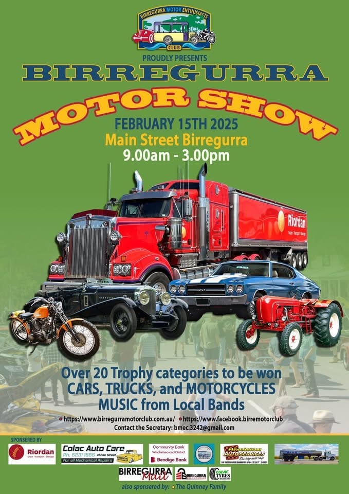 Birregurra Motor Show 2025 VIC