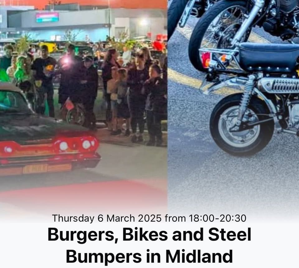 Burgers, Bikes n Steel Bumpers Midland pre-meet | Bike Events WA