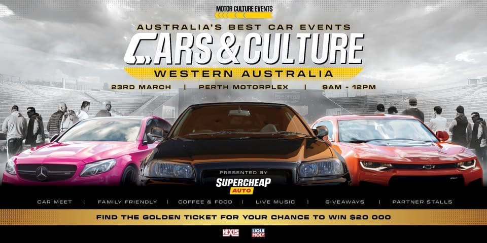 Cars and Culture Perth 23rd March Perth Motorplex | Car Events WA