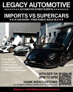 Legacy Automotive Car Show 2024 Imports vs Supercars