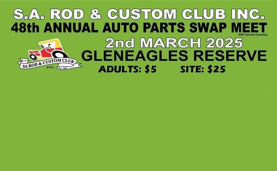 SA Rod n Custom Club 48th Annual Autoparts n Antiques Swapmeet SA