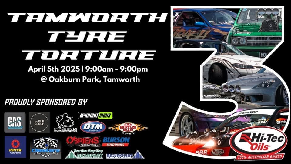 Tamworth Tyre Torture - Car Events NSW