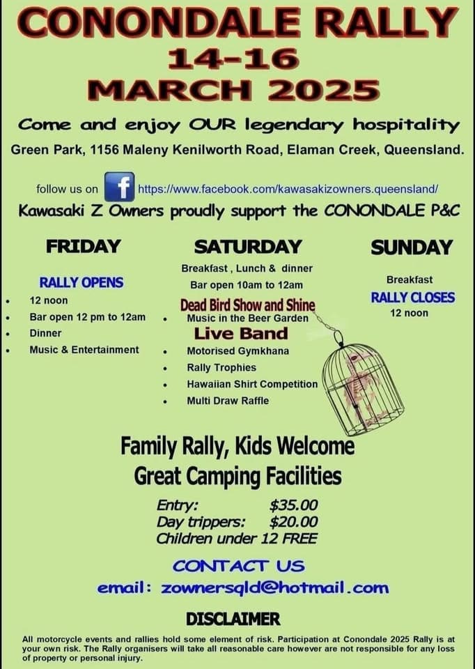 Z Owner's Conondale Rally | Motorcycle Events Sunshine Coast