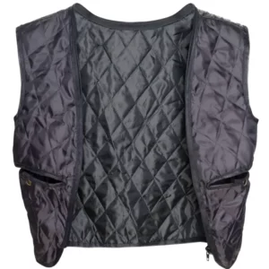 Ladies Leather Motorcycle Jacket with removable lining and armour vintage grey inner lining