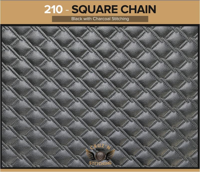 Square Chain Digitally Stitched Upholstery Panel sml